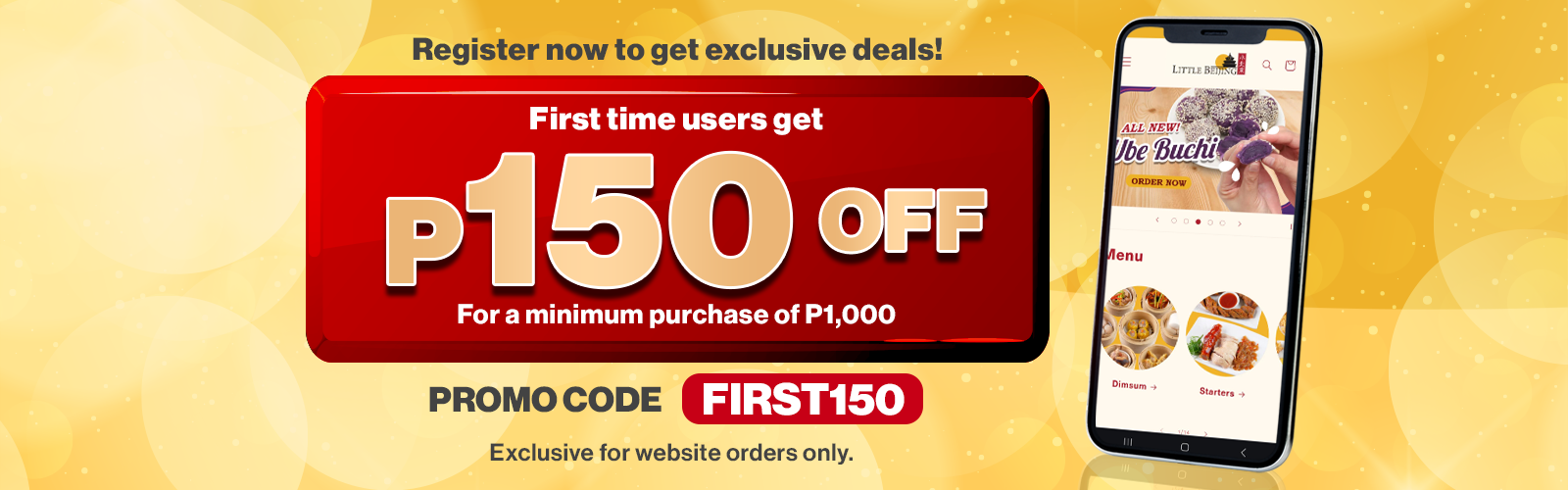 Little Beijing online promo – get ₱150 discount on first website order using code FIRST150