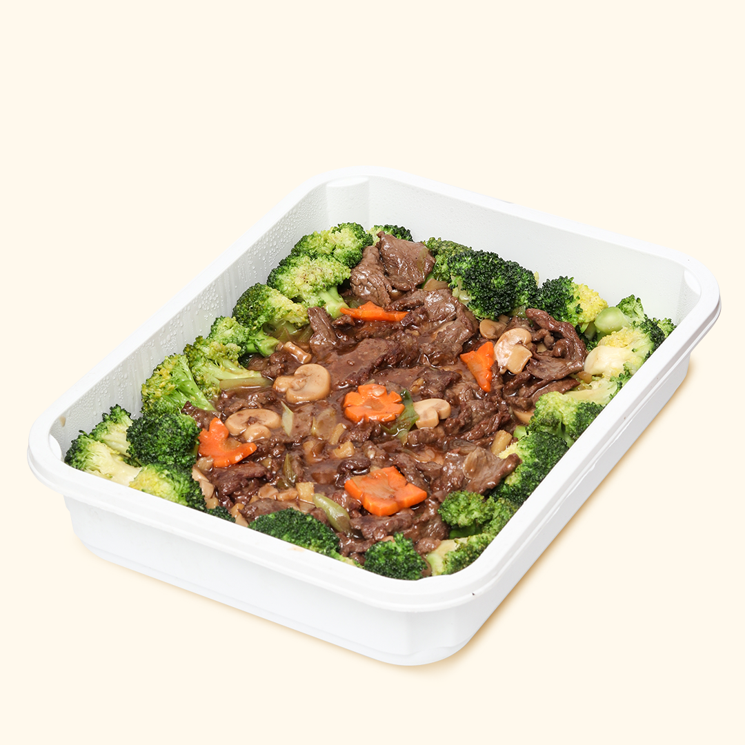 Beef Broccoli Food Tray