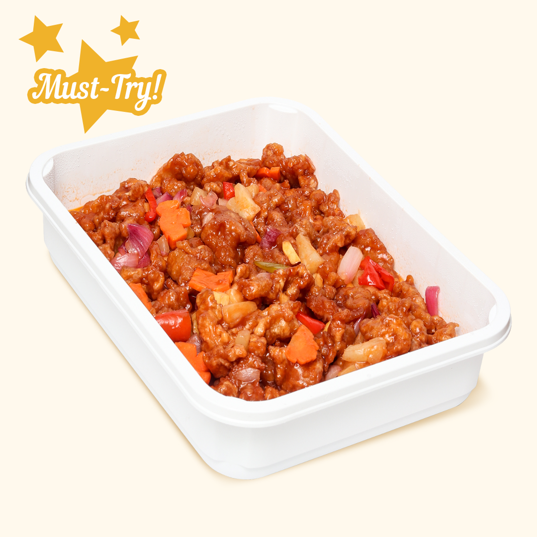 Sweet and Sour Pork Food Tray